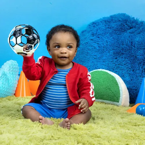 Sonajero Flexible Pelota Bebe Juguete Sensorial De Goma Love Color Modelo 2