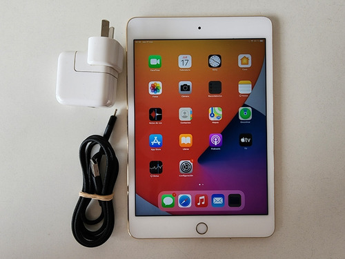 Apple iPad Mini 4 128gb Gold Con Cargador + Cable