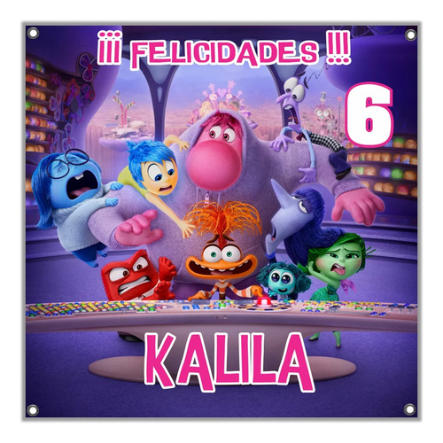 Espectacular Lona Cumpleaños Personalizable 1x1 Intensamente Índigo Intensamente