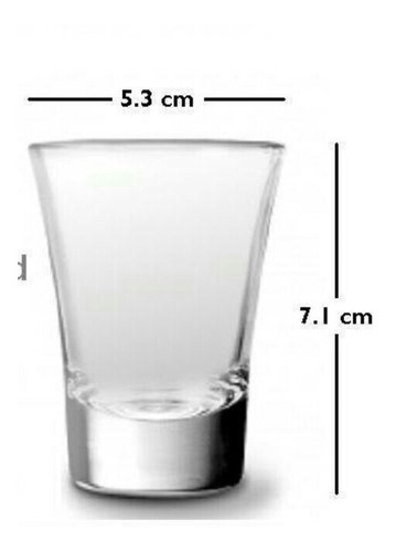 Imagen 2 de 5 de Vaso Vidrio Shot Tequila Aguardiente Licor 6 X 12 Vrd Kasas
