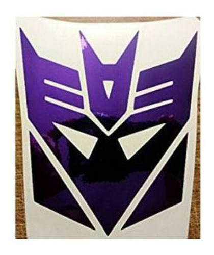 Vinilo Logo Decepticon Transformers Cromado Morado