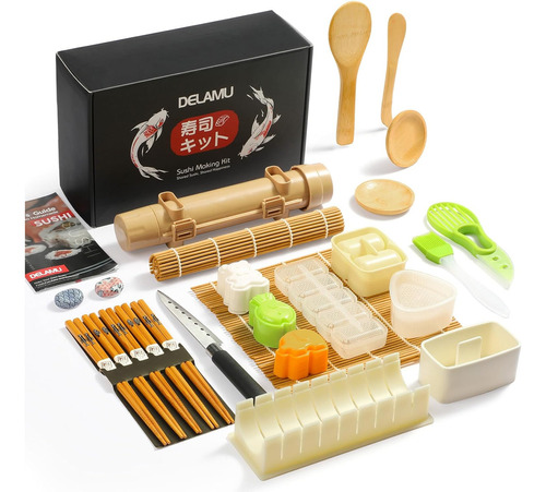 Kit De Preparación De Sushi Delamu 27 En 1 [padre-hijo] Kit