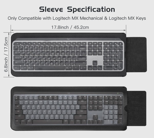 Protective Keyboard Case For Logitech Mx Keys S & Logitec...