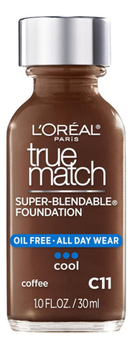 Base de maquillaje L'Oréal Paris True Match 71249220337.0 tono c11 coffee - 30mL 30g