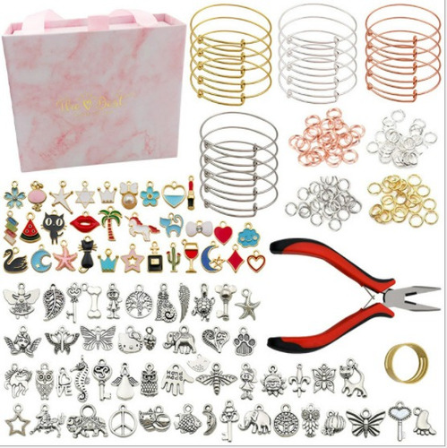 Juego De Pulsera Ajustable Para Hacer Bricolaje, Regalos Par