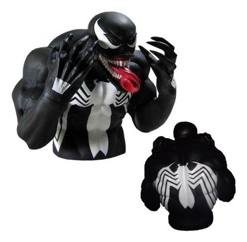 Venom Busto Figura Alcancia Marvel Monogram Color Negro