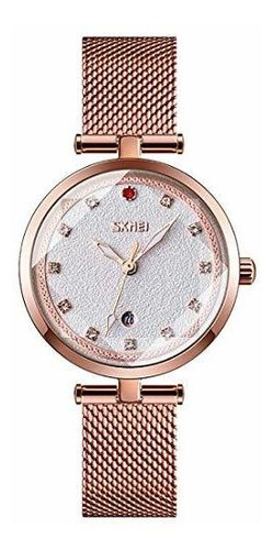 Reloj Mujer Diamantes Acero Inoxidable Impermeable