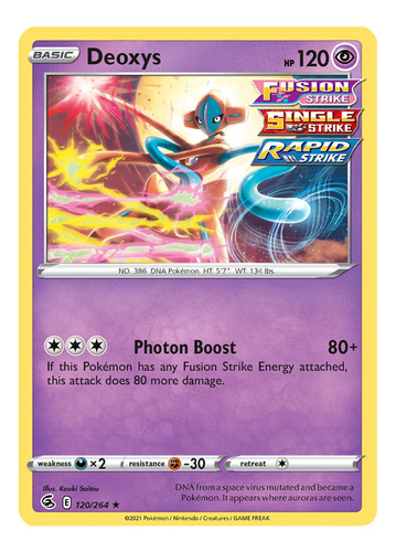 Cartas Pokemon Deoxys 120/264 S&s Fusion Strike Fst