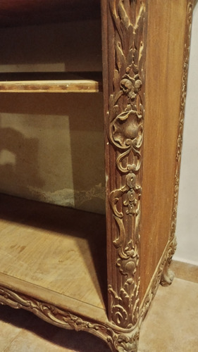Mueble Tipo Comoda Antigua Madera Estilo Frances Leer! Marrón Oscuro (Usado)