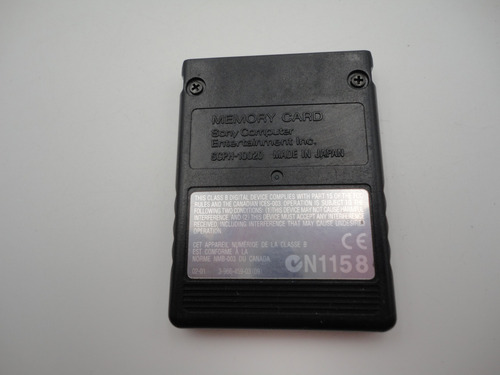 Memory Card Ps2 Original 8mb Color Negro Sony Playstation 2 (Usado)