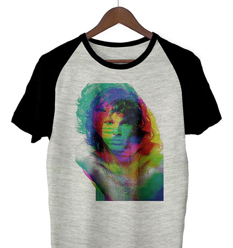 Remera Jim Morrison Colores Gris Ranglan