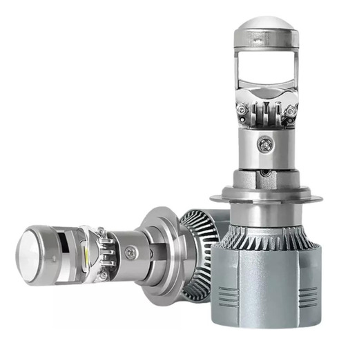Par Lampada Led Projetor H4 Mini Canhao 6000k 9000lm 12v 24v