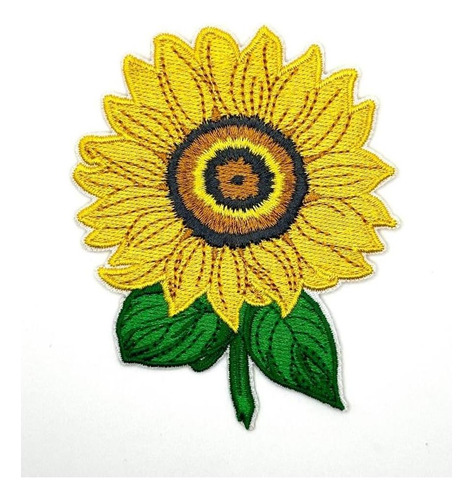 Parche Bordado En Hierro De Girasol, Modelo 35