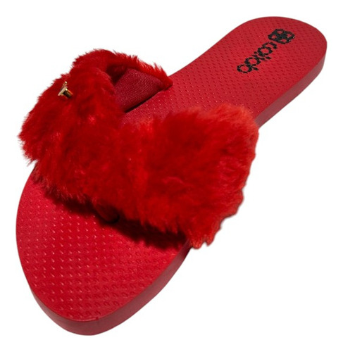 Chinelo Coloridos Rasteirinha Pelúcia