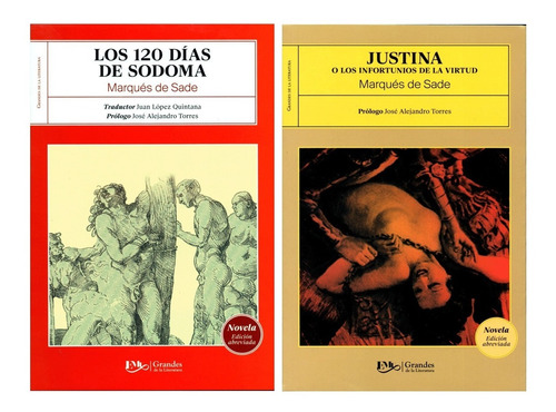 Los 120 Días De Sodoma Y Justina Marqués De Sade 2 Libros
