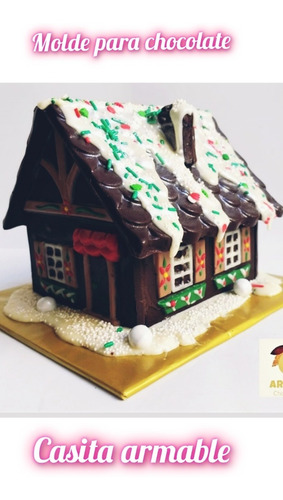 Molde Para Chocolate/ Navidad / Casa Armable