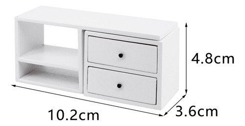 2 Gabinete De Minaiture De Escala 1/6 Con Decoración De
