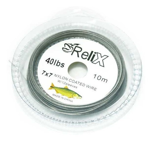 Cable De Acero Relix 7x7 Anudable Dorado Tararira 40lbs 