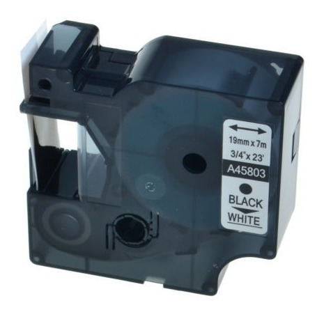 Imagen 4 de 5 de 10pk Para D1 Dymo Labelmanager 350 350d Negro En Marca Blanc
