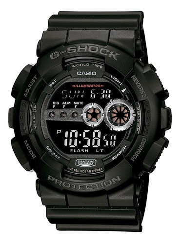 Relógio Casio Gd-100-1bdr Masculino Preto - Refinado Cor da caixa Preto, Cor da Pulseira