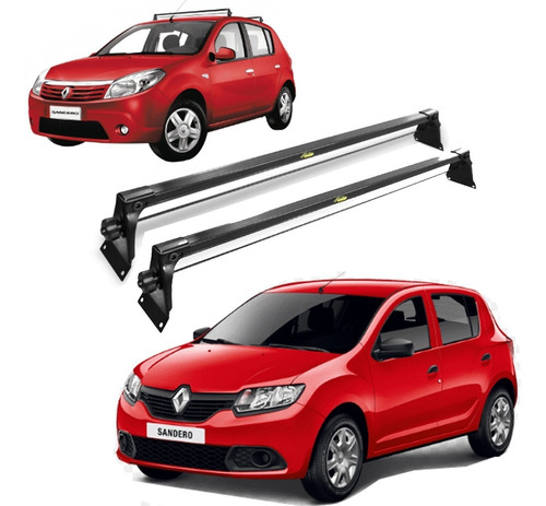 Rack Bagageiro Travessa De Teto Em Aço Renault Sandero 2012