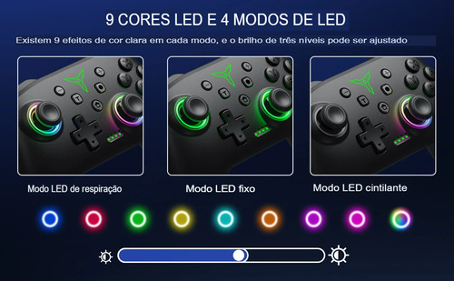 2 Controle Dinofire-controlador Sem Fio Bluetooth Rgb