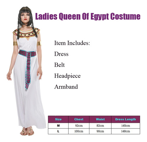 Disfraz De Reina De Egipto Para Mujer, Disfraz De Cleopatra Para Mujer