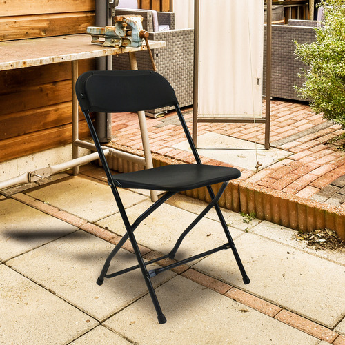Silla Plegable Básica Negra