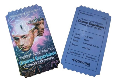 Boleto Conmemorativo Twenty One Pilots, Original De Cine 