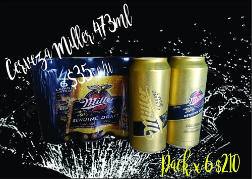 Cerveza Miller Lata 473ml 