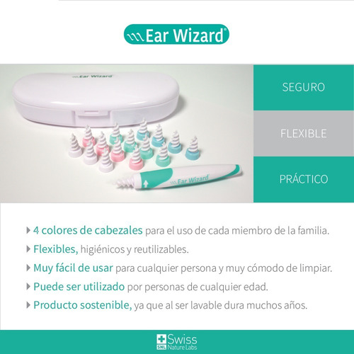 Ear Wizard Removedor Cera Hisopo Canal Auditivo