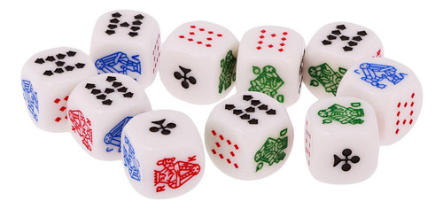 . 3 Paquete De 3 A 6 Unidades De 10 Dados De Póquer 3 Piezas