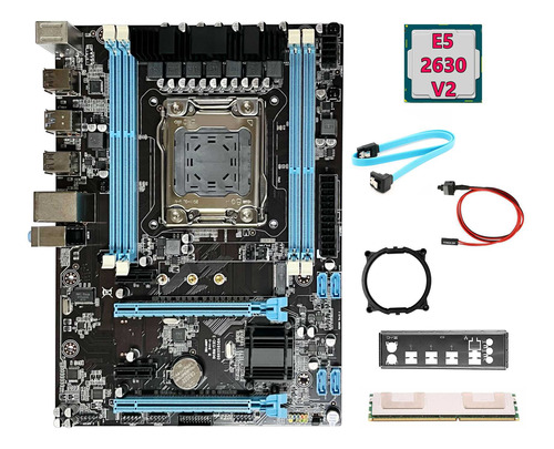 Placa Base X79+cpu E5 2630 V2+cable Ddr3 De 4 G Recc Ram+ Y