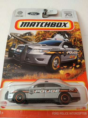 Carro Matchbox Ford Police Interceptor Edición Especial 