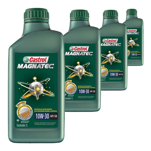 4 Óleo Semissintético 10w30 Magnatec Api Sn Castrol Suzuki