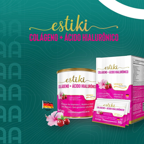 Estiki Colágeno Verisol + Ácido Hialurônico Com Sabor