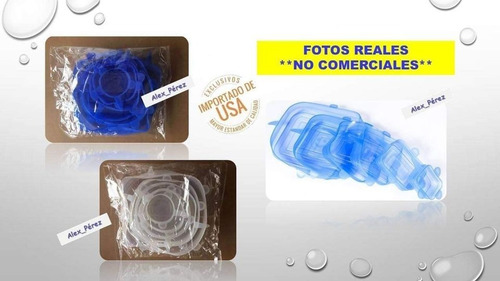 Imagen 4 de 5 de Set De 6 Tapas Elásticas Flexibles- 1paq.x6$ O 1paq.10$