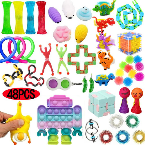 Juego De 48 Herramientas Sensory Fidget Toys Tdah Anti-ansie