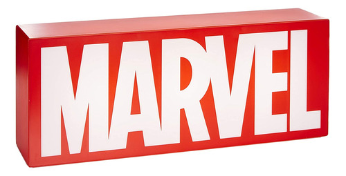 Marvel Marvel Logo Unisex Lámpara De Mesa Rojo-blanco