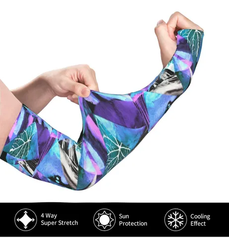 Cvfghjokc Mangas De Brazo De Enfriamiento Geometricas Colori
