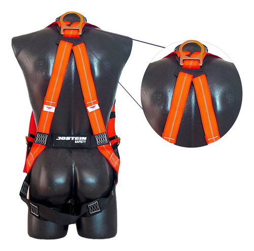 Kit Arnés Anticaída Y Línea De Vida C2 Con Punto Fijo Jostein Naranja Certificado