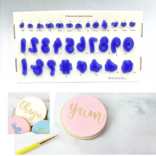 Sellos Fondant Números Y Signos