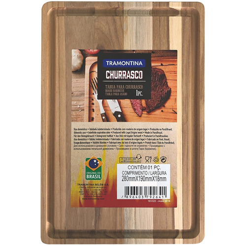 Tabla Rectangular 40 X 27cm.  Churrasco 