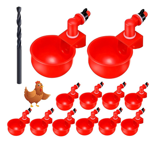 Paquete De 12 Tazas De Agua Para Pollo, Kit Automatico De Ag