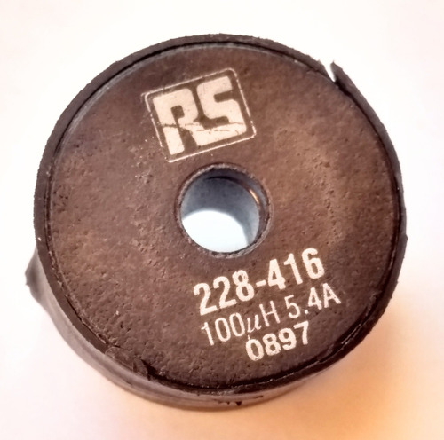 Inductor Bobina Potencia Radial 100 Uhy 5,4 A