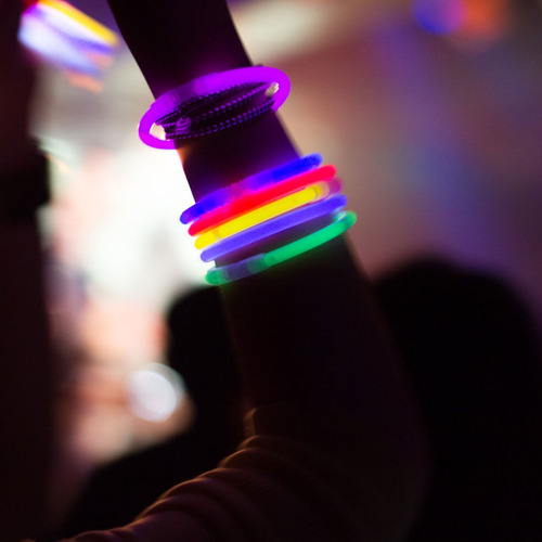 100 Pulseras Neón Fosforescente Fiestas Eventos Glow Stick