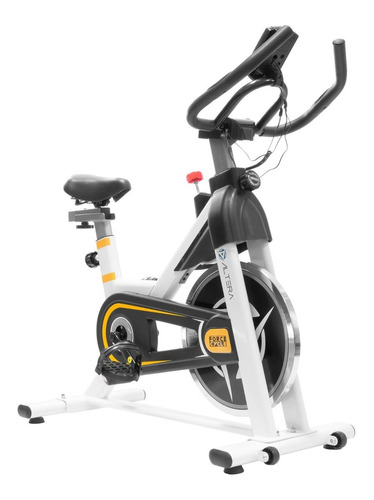 Bicicleta fija Altera Spal ALT550-8 para spinning color blanco y amarillo