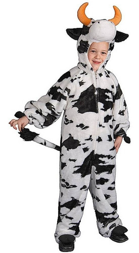 Disfraz Vaca De Peluche Para Niño Talla 4 Halloween