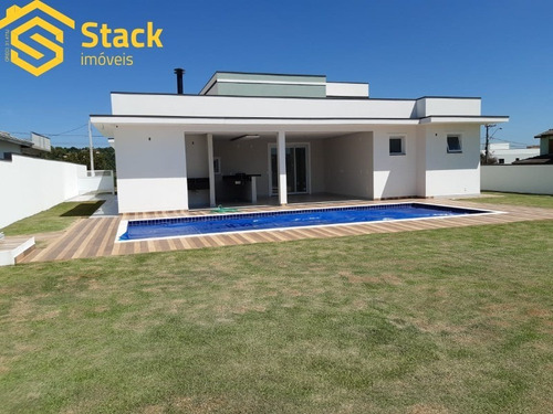 Casa Residencial Nova, Totalmente Terrea, Localizada No Condomínio Residencial Dos Lagos, Em Itupeva - Sp, Tendo Área Construída De 320,00 M² Em Um - Ca01691