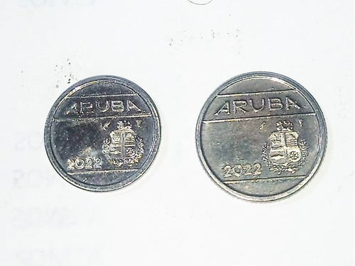 2 Monedas De Aruba 5 Y 10 Cents. 2022 V.f.+